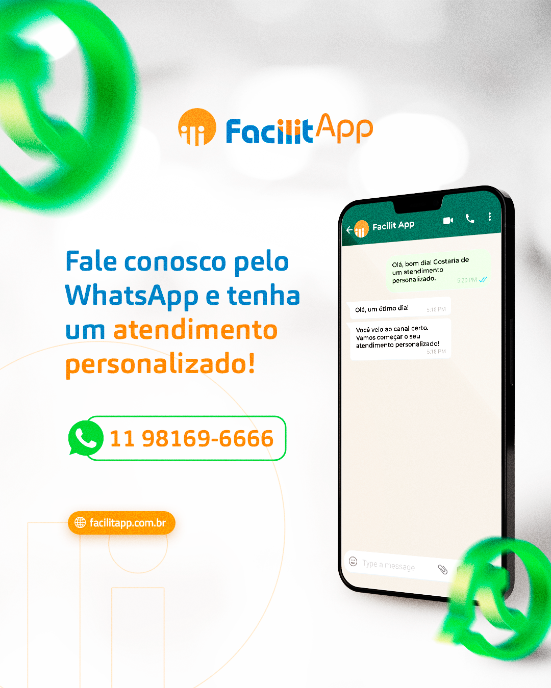 Fale conosco pelo WhatsApp e tenha um atendimento personalizado!