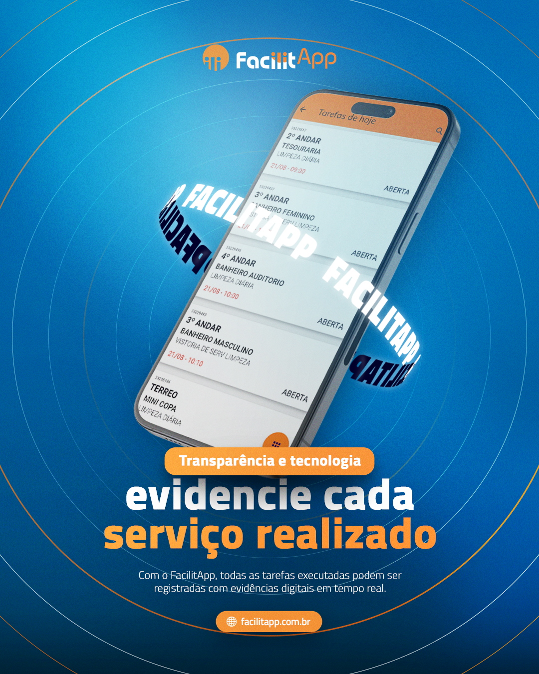 Transparência e tecnologiaevidencie cada serviço realizado